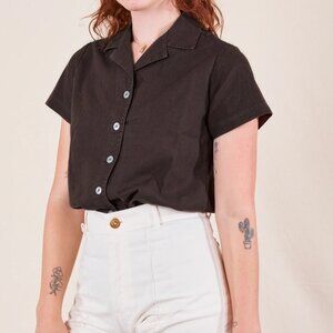 Big Bud Press Pantry Button Up in Espresso Brown, XS